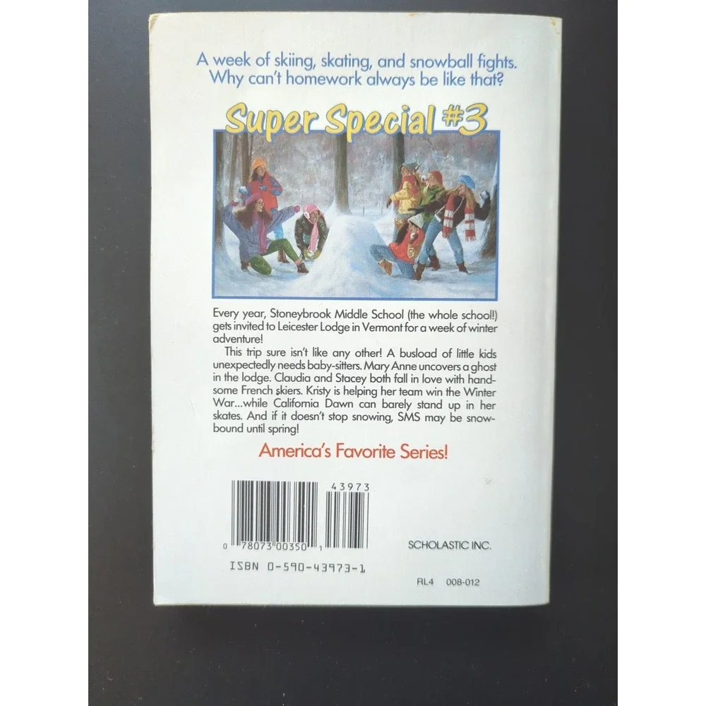 The Babysitters‎ Club Winter Vacation Super Special #3 Vintage 1989 Paperback